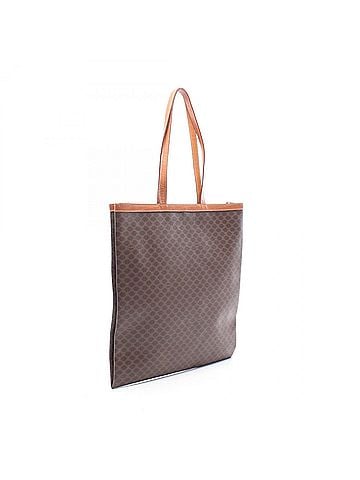Céline Celine Macadam Tote Bag Handbag, Coated Canvas Leather, Men's &amp; Women's, Brown (view 2)