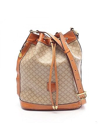 Céline Celine Macadam Shoulder Bag/Handbag, Coated Canvas and Leather, Women's, Beige/Brown (view 1)
