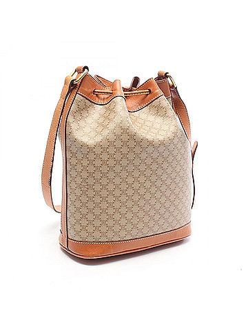 Céline Celine Macadam Shoulder Bag/Handbag, Coated Canvas and Leather, Women's, Beige/Brown (view 2)
