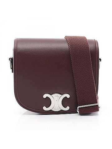 Céline Celine CELINE Buzas Triomphe Shoulder Bag Handbag Leather Men's Brown 117883GAO (view 1)