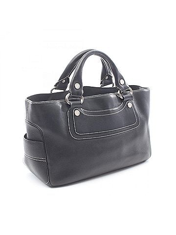 Céline Celine Boogie Bag Handbag, Leather, Women's, Black (view 2)