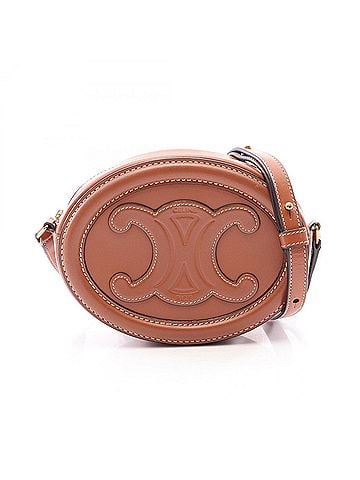 Céline Celine Triomphe Oval Purse Cuile Shoulder Bag Handbag Leather Women's Brown 10I703DPQ.04LU (view 1)