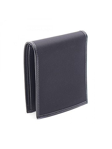Prada Prada SASAFFIANO METAL Bi-fold Wallet, Nylon, Saffiano Leather, Men's, Black (2MO738) (view 2)