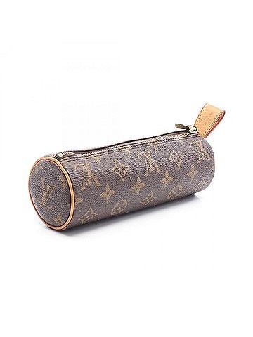 Louis Vuitton Louis Vuitton LOUIS VUITTON Trousse Ronde Monogram Handbag Pouch Leather Women's Brown M47630 (view 2)
