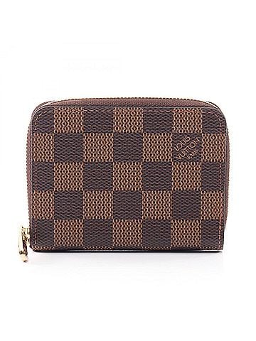 Louis Vuitton Louis Vuitton Zippy Coin Purse Damier Ebene Rose Ballerine Wallet - Women's Brown N60213 (view 1)