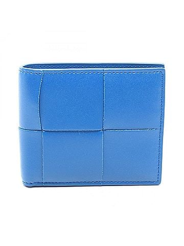 Bottega Veneta Bottega Veneta Cassette Wallet, Leather, Men's/Women's, Blue, 743004 (view 1)