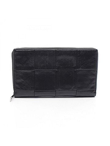 Bottega Veneta Bottega Veneta Intrecciato Round Long Wallet, Lambskin Leather, Women's, Black (view 1)