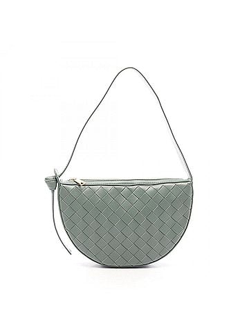 Bottega Veneta Bottega Veneta Intrecciato Mini Sunrise Handbag, Leather, Women's, Green, 763747 (view 1)
