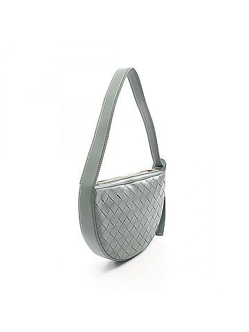 Bottega Veneta Bottega Veneta Intrecciato Mini Sunrise Handbag, Leather, Women's, Green, 763747 (view 2)