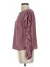 1.State 100% Polyester Burgundy 1.State Long Sleeve Blouse Size S - photo 4