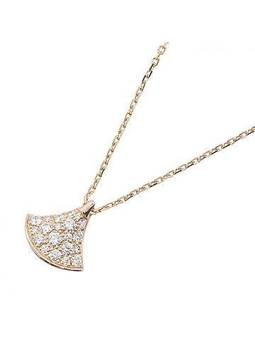 Bvlgari BVLGARI Diva's Dream Diamond Necklace, 18K Pink Gold (PG), Diamond, Women's, Tone, Clear 361446 (view 1)
