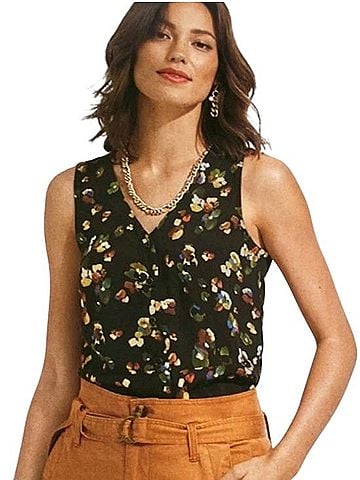 CAbi Flamo Sleeveless Button-Down Shirt (view 1)