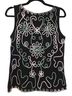 Objects D'art Black Green White Sleeveless Top Size M - photo 2