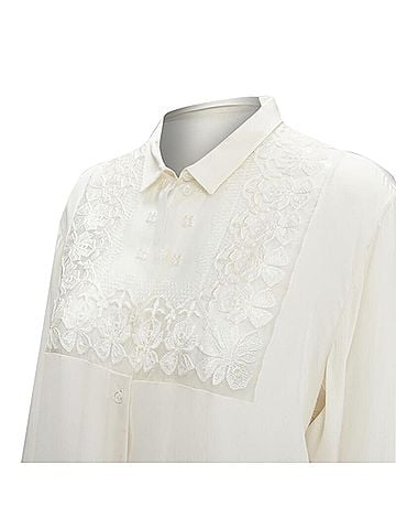 Christian Dior Christian Dior Silk Sheer Floral Shirt (view 2)