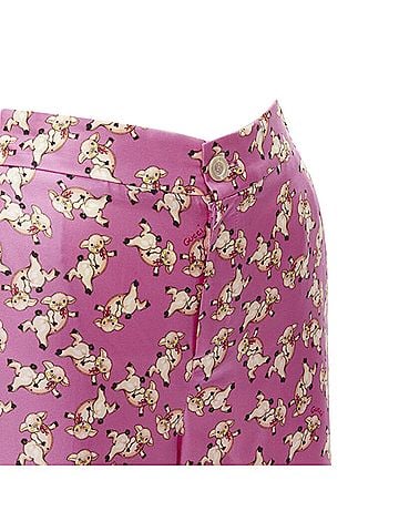 Gucci Gucci Silk Piggy Print Pajama Shorts (view 2)