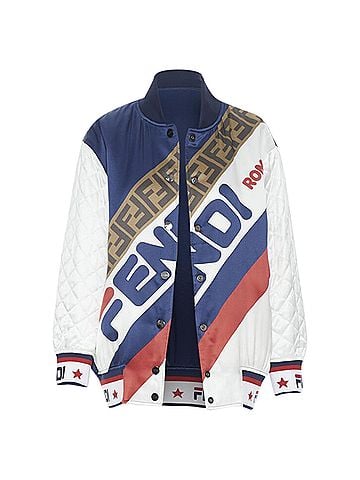 Fendi Fendi Fila Reversible Silk Bomber Jacket (view 2)