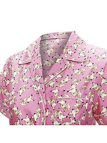 Gucci Gucci Silk Piggy Print Pajama Shirt (view 2)