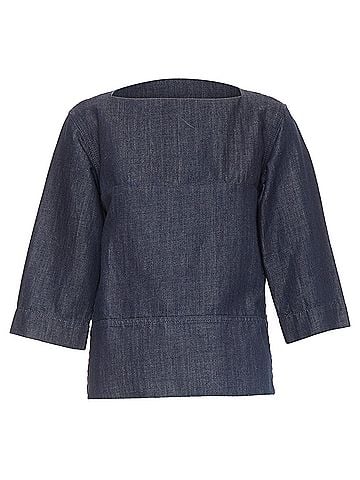 MARNI Marni Denim Cotton Linen Bateau Top (view 1)