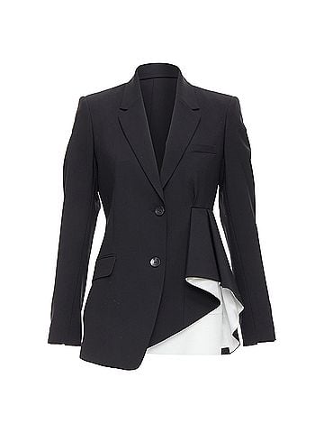 Theory Theory Black Wool Cascade Blazer (view 1)