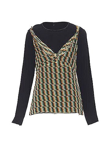 Dries Van Noten Dries Van Noten 2017 Silk Geometric Top (view 1)