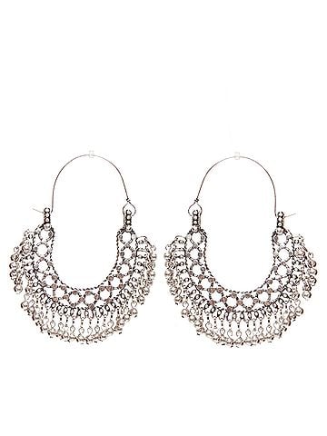 Saint Laurent Saint Laurent Boho Metal Hoop Earrings Pair (view 2)
