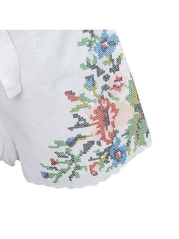 Zimmermann Zimmermann Juliette Linen Floral Shorts (view 2)