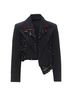 Comme des Garçons 100% Wool Black Comme Des Garcons Sequin Mesh Jacket Size S - photo 1