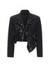 Comme des Garçons 100% Wool Black Comme Des Garcons Sequin Mesh Jacket Size S - photo 4