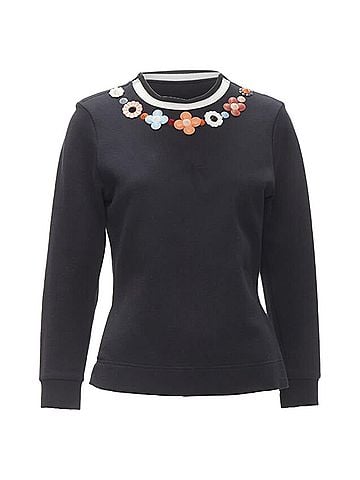 Fendi Fendi Leather Spike Mesh Pullover (view 1)