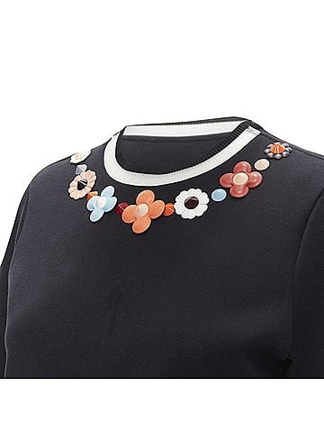 Fendi Fendi Leather Spike Mesh Pullover (view 2)