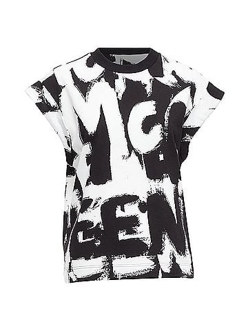 Alexander McQueen Alexander Mcqueen 2021 Graffiti Boxy Top (view 1)