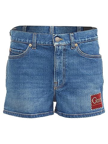 Gucci Gucci Cotton Blend Logo Wide Leg Shorts (view 1)