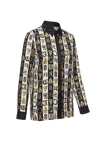Versace Versace Virtus Alphabet Silk Shirt (view 1)