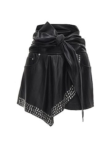 Alexander Wang Alexander Wang Faux Leather Studded Shorts (view 1)