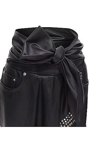 Alexander Wang Alexander Wang Faux Leather Studded Shorts (view 2)
