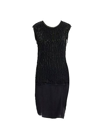 Lanvin Lanvin Beaded Fringe Silk Dress (view 1)
