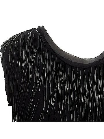 Lanvin Lanvin Beaded Fringe Silk Dress (view 2)