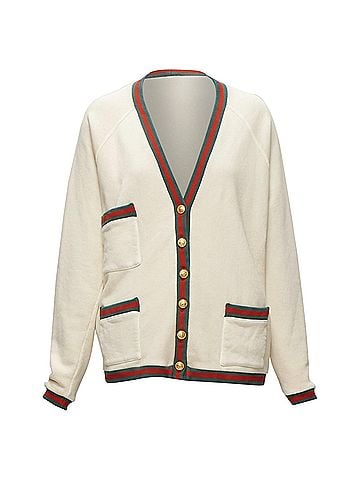Gucci Gucci Reversible Web Gold Button Cardigan (view 1)
