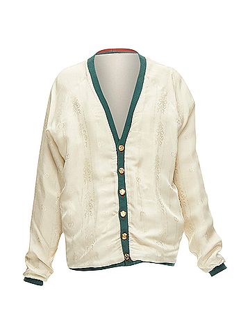 Gucci Gucci Reversible Web Gold Button Cardigan (view 2)
