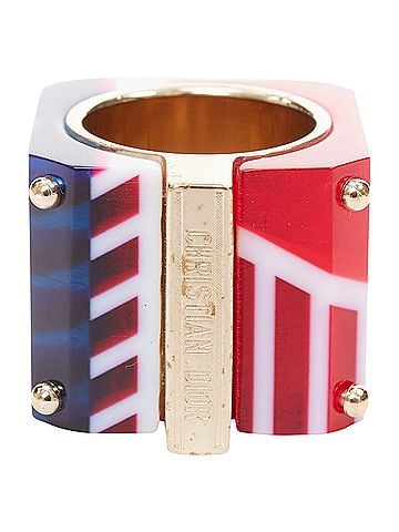 Christian Dior Dior Sorbet Cube Logo Statement Ring (view 1)