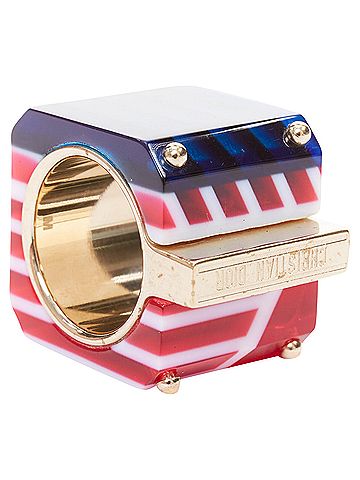 Christian Dior Dior Sorbet Cube Logo Statement Ring (view 2)