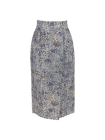 Christian Dior Dior Denim Brocade Knee Skirt (view 1)