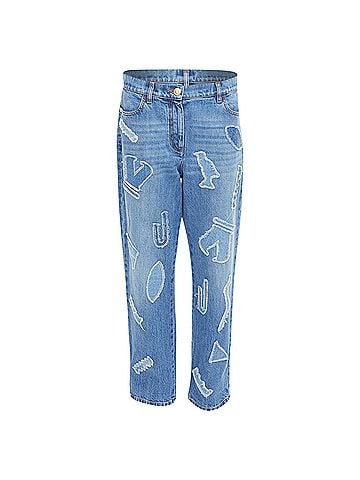 Chanel Chanel Denim Patch Straight Leg Jeans (view 1)