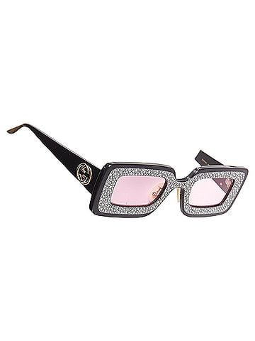 Gucci Gucci Crystal Frame Rectangular Sunnies (view 1)