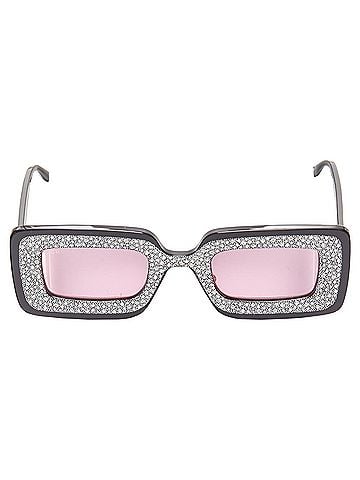 Gucci Gucci Crystal Frame Rectangular Sunnies (view 2)