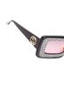 Gucci 100% Acetate Black Gucci Crystal Frame Rectangular Sunnies One size - photo 5