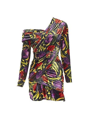 Balenciaga Balenciaga 2019 Velvet Draped Mini Dress (view 1)