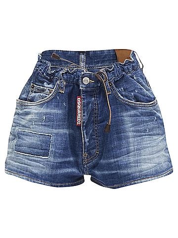 Dsquared2 Dsquared2 Paperbag Bloomer Denim Shorts (view 1)