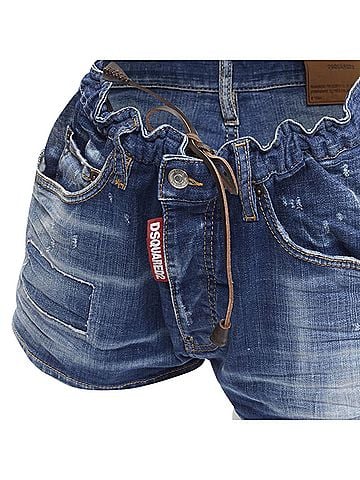 Dsquared2 Dsquared2 Paperbag Bloomer Denim Shorts (view 2)