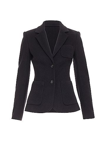 The Row The Row Wool Deerskin Trim Fitted Blazer (view 1)